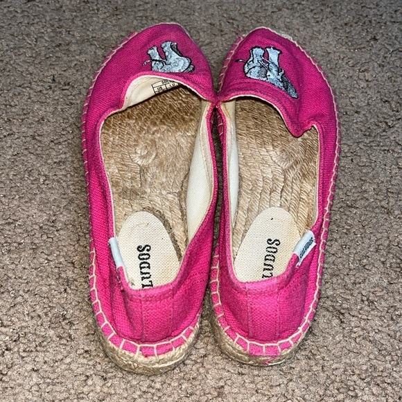 Soludos Elephant Embroidered Platform Espadrilles Pink 7.5 - Picture 5 of 10
